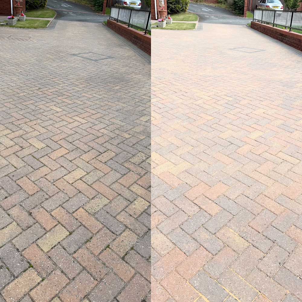 Pressure Washing Before and After